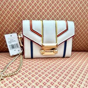 Michael Kors Whitney Small Chain White leather wallet